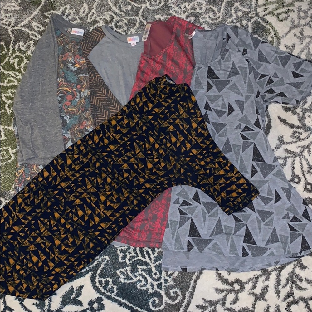 Lot of 5 LulaRoe shirts- variety